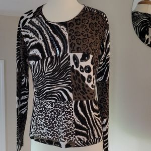 Multi patch of animals sweater